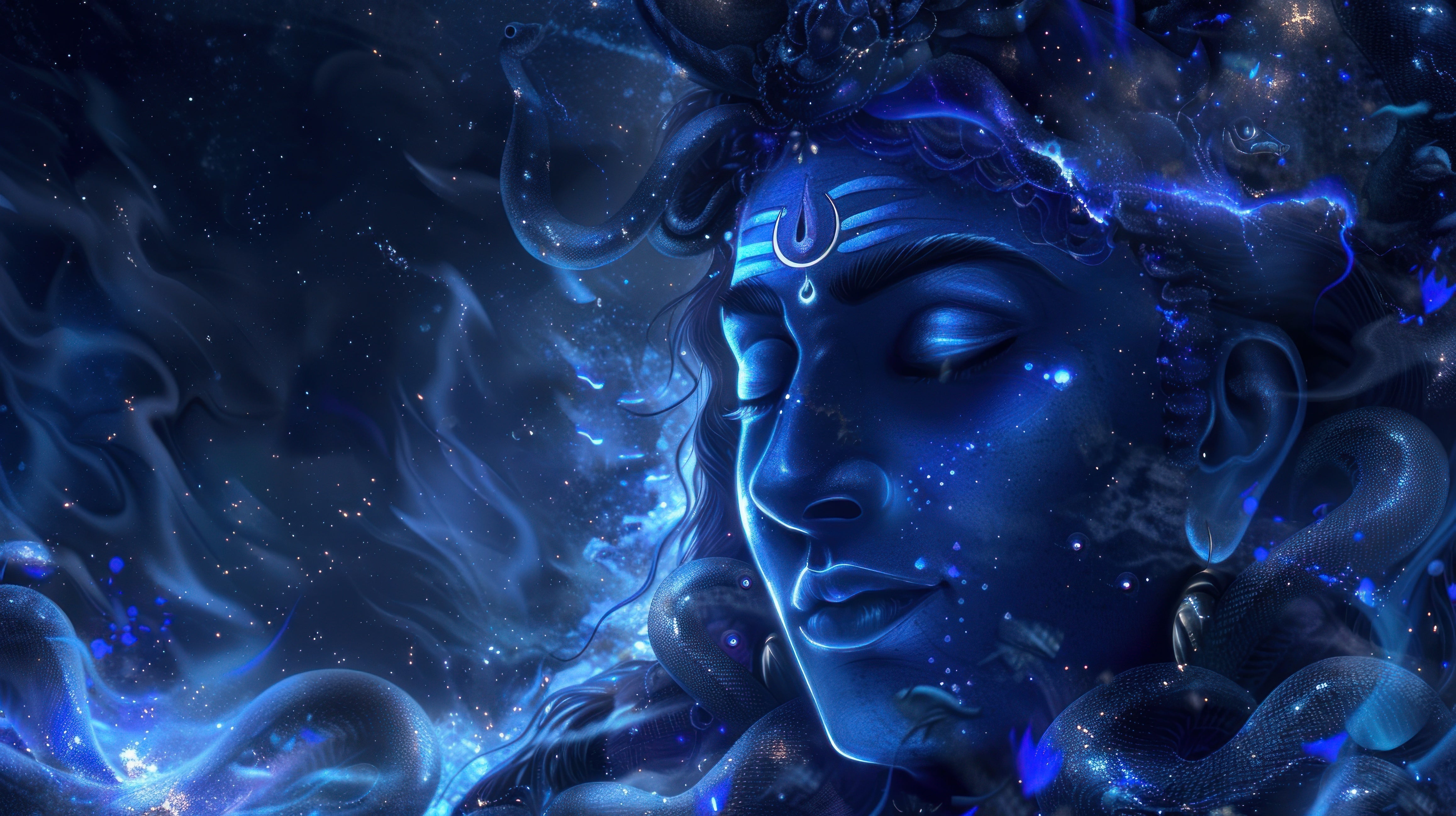 Lord Shiva Glossy Wall Poster with 300GSM Laminated 18x12 My Store