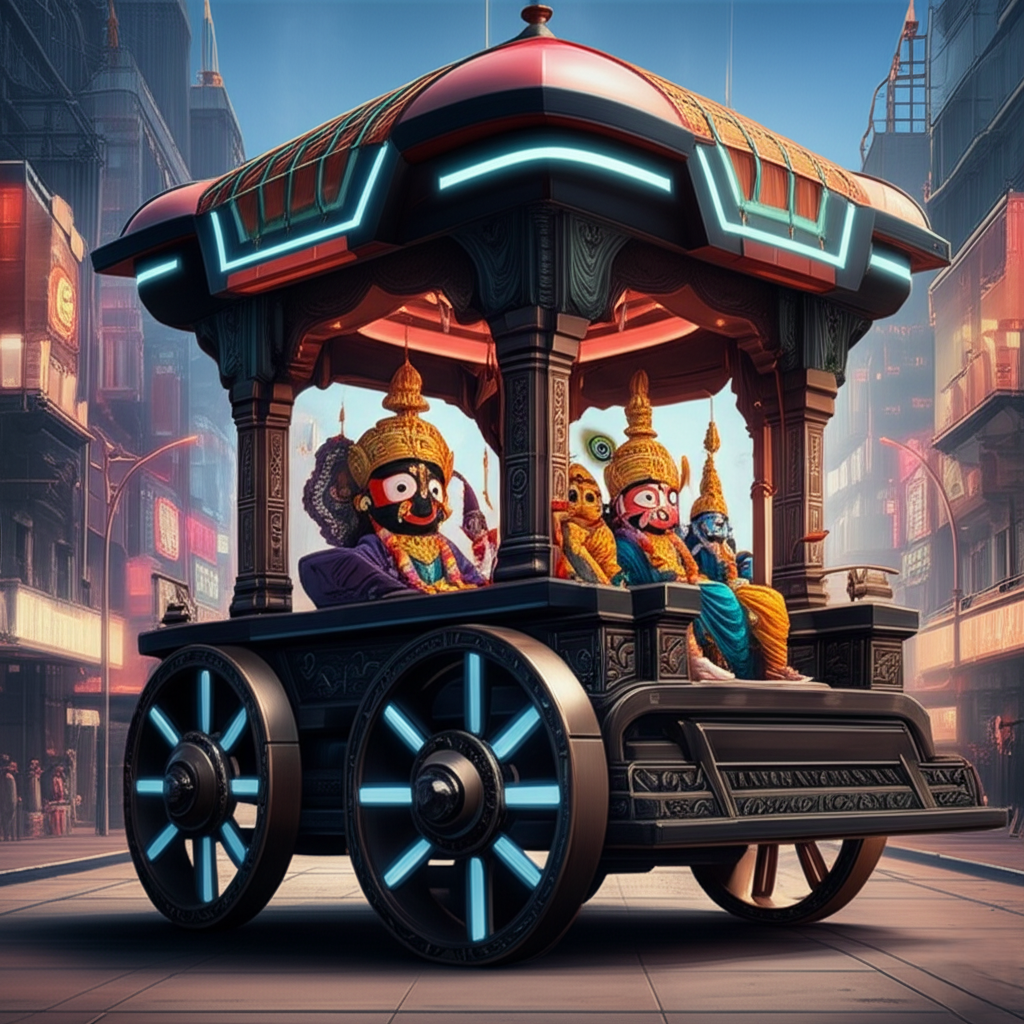 Lord Jagannath Ji Chariot Poster – Hindu Devotional Wall PC My Store