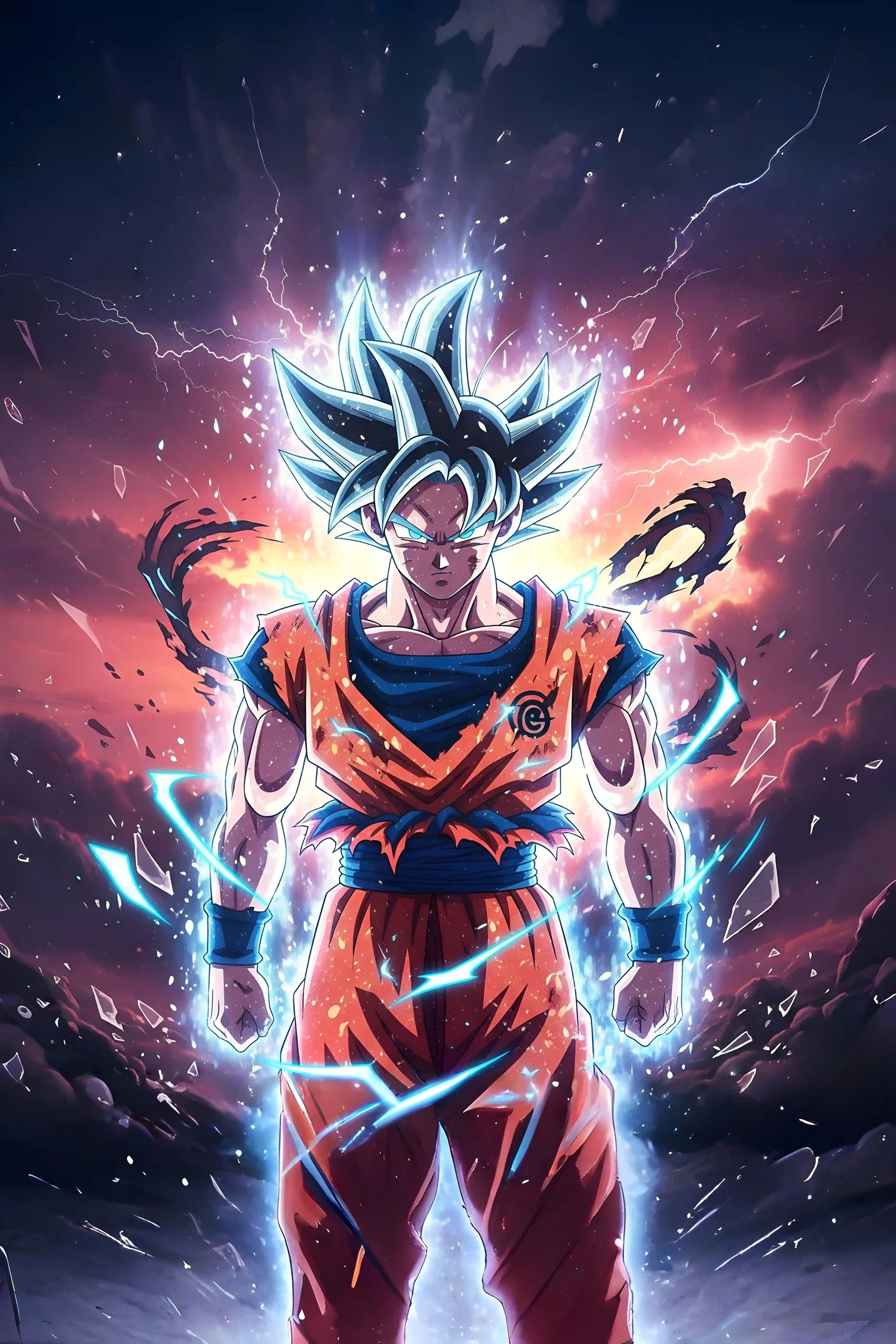 Goku Ultra Instinct – Cosmic Storm Edition Poster Mads Kraft