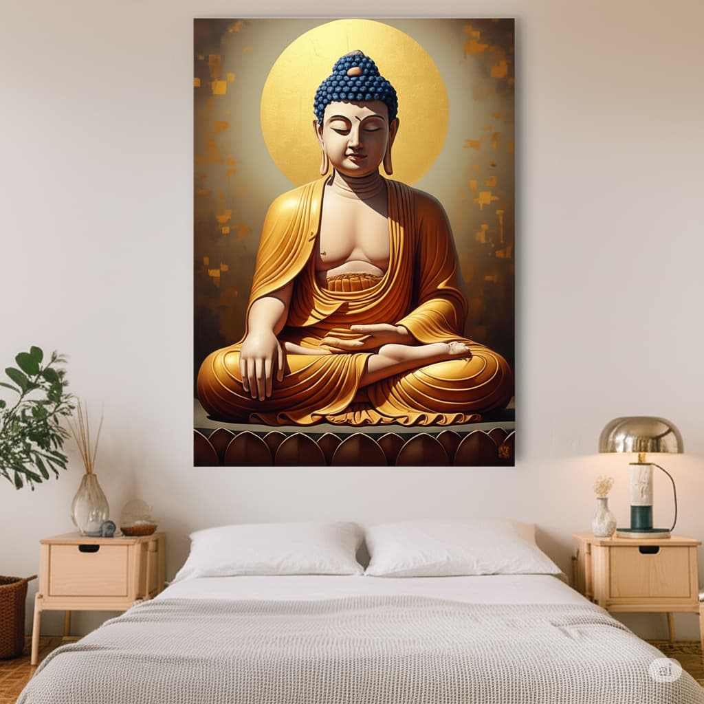 Buddha Painting Vastu Wall Poster 300GSM HIgh Quality Vastu Prints Mads Kraft