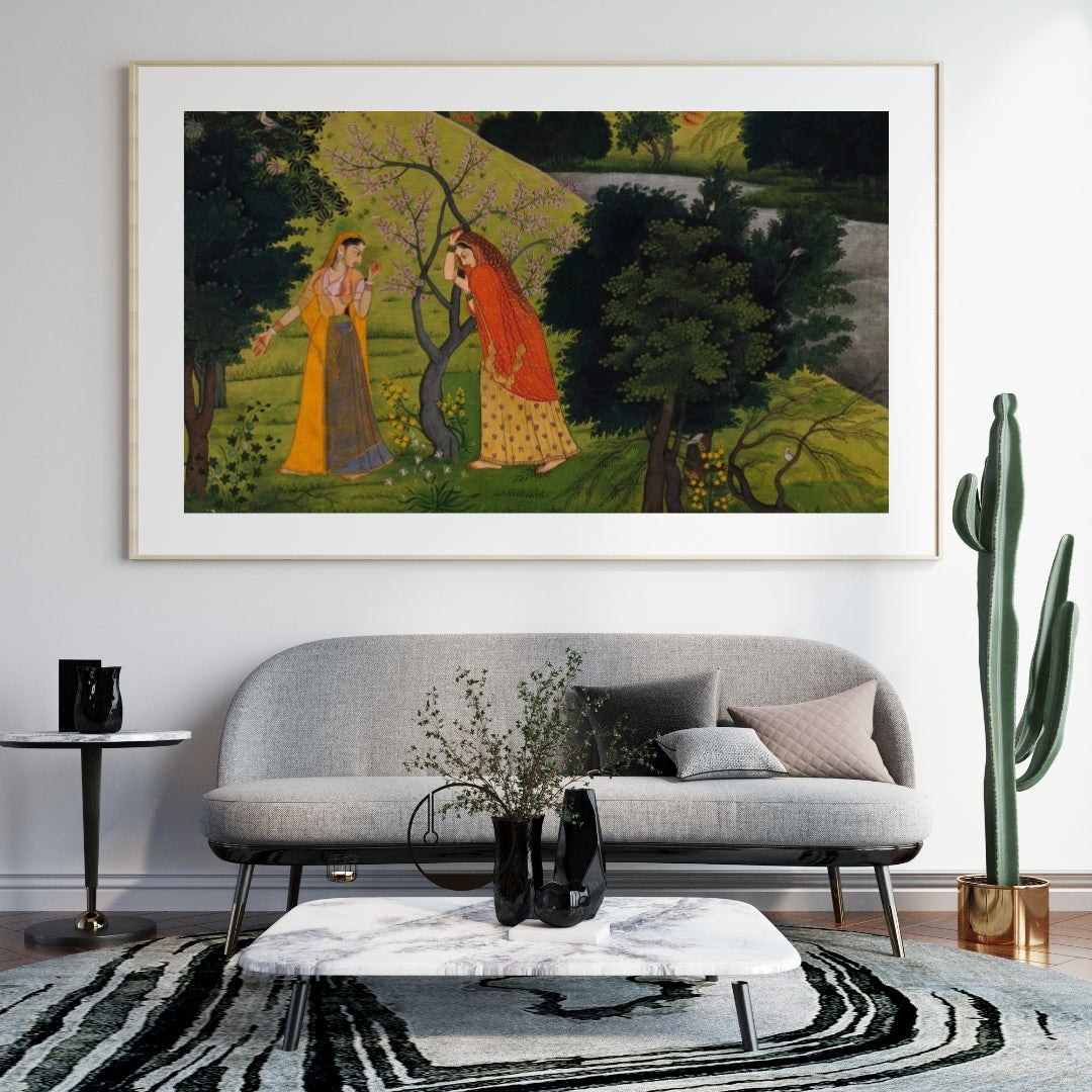 Madskraft "Radha with Her Confidant, Pining for Krishna" – Gita Govinda Poster Mads Kraft