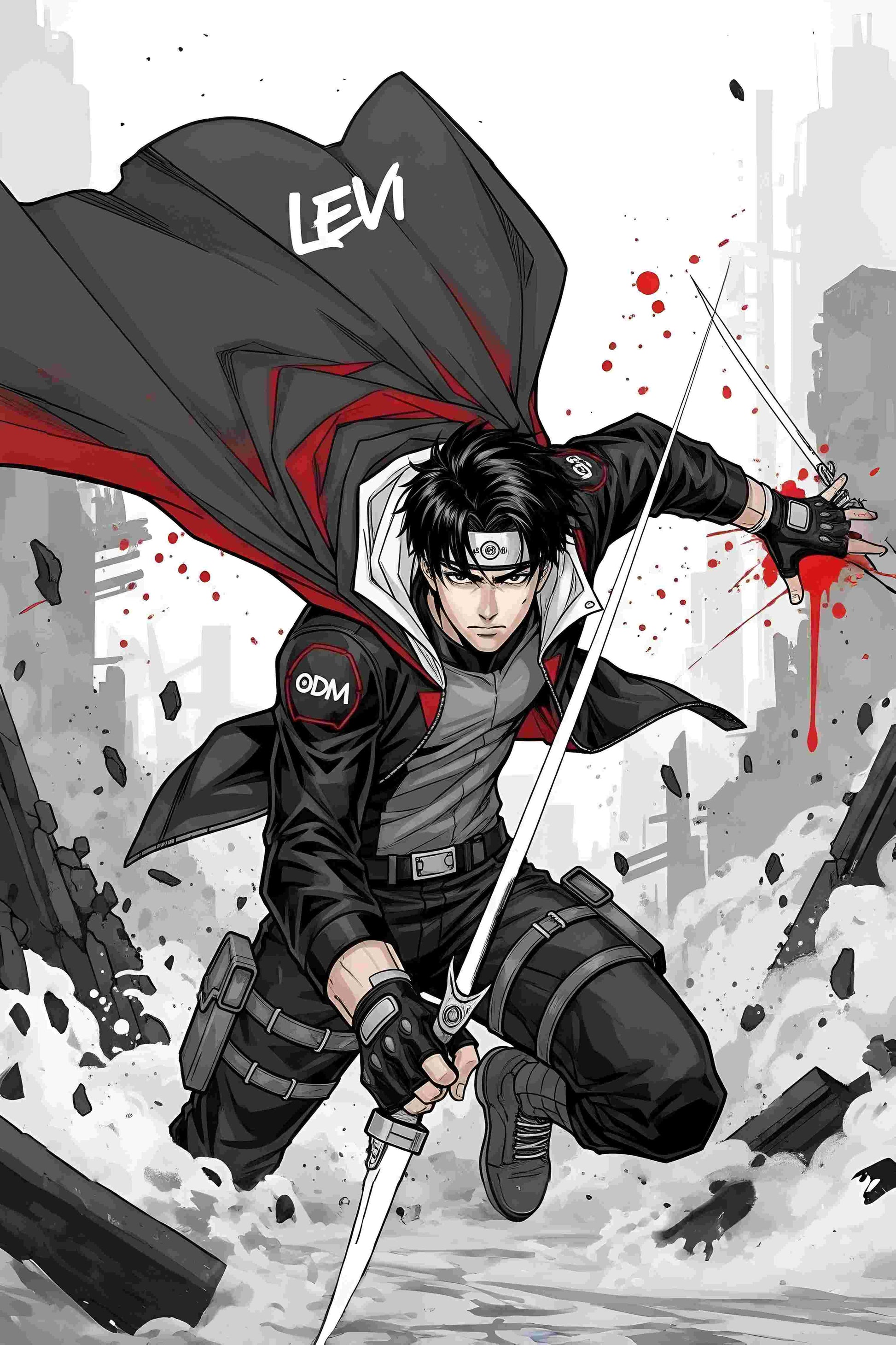 Anime The Captain Levi Wall Poster 300GSM MADSKRAFT Mads Kraft