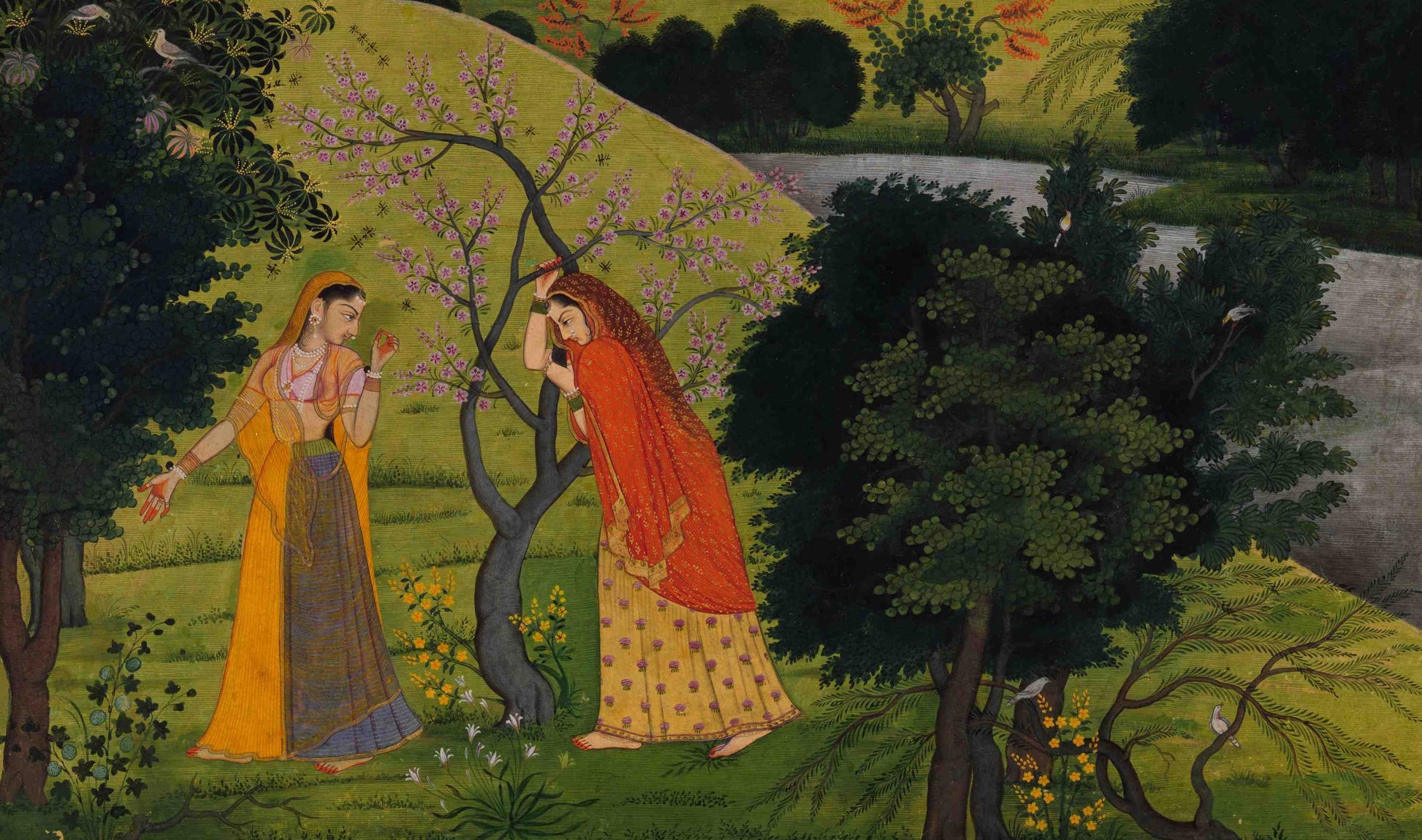 Madskraft "Radha with Her Confidant, Pining for Krishna" – Gita Govinda Poster Mads Kraft