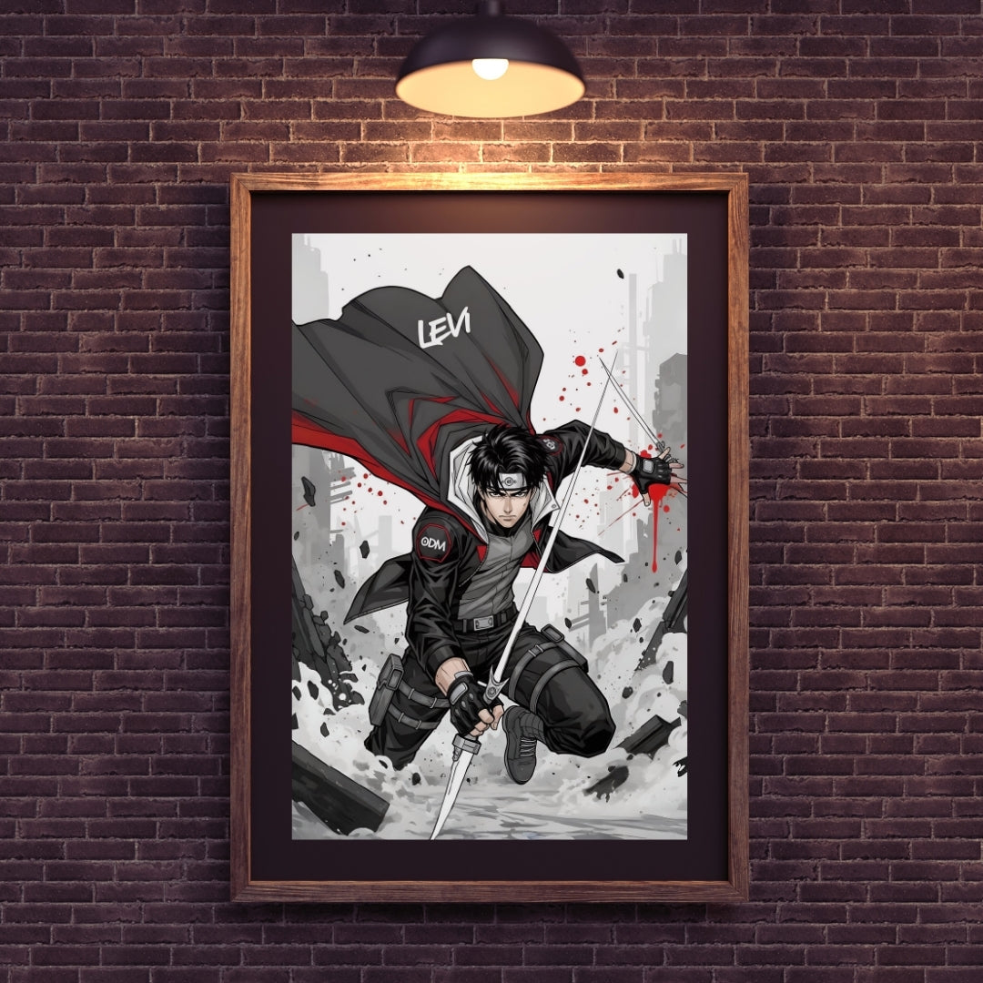 Anime The Captain Levi Wall Poster 300GSM MADSKRAFT Mads Kraft